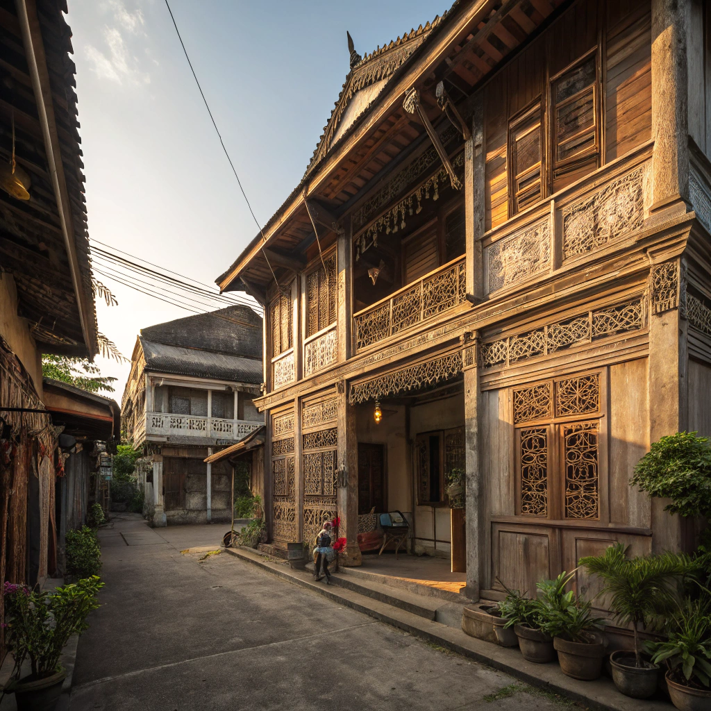 "Traditional Thai Architecture in the Heart of Bangkok"